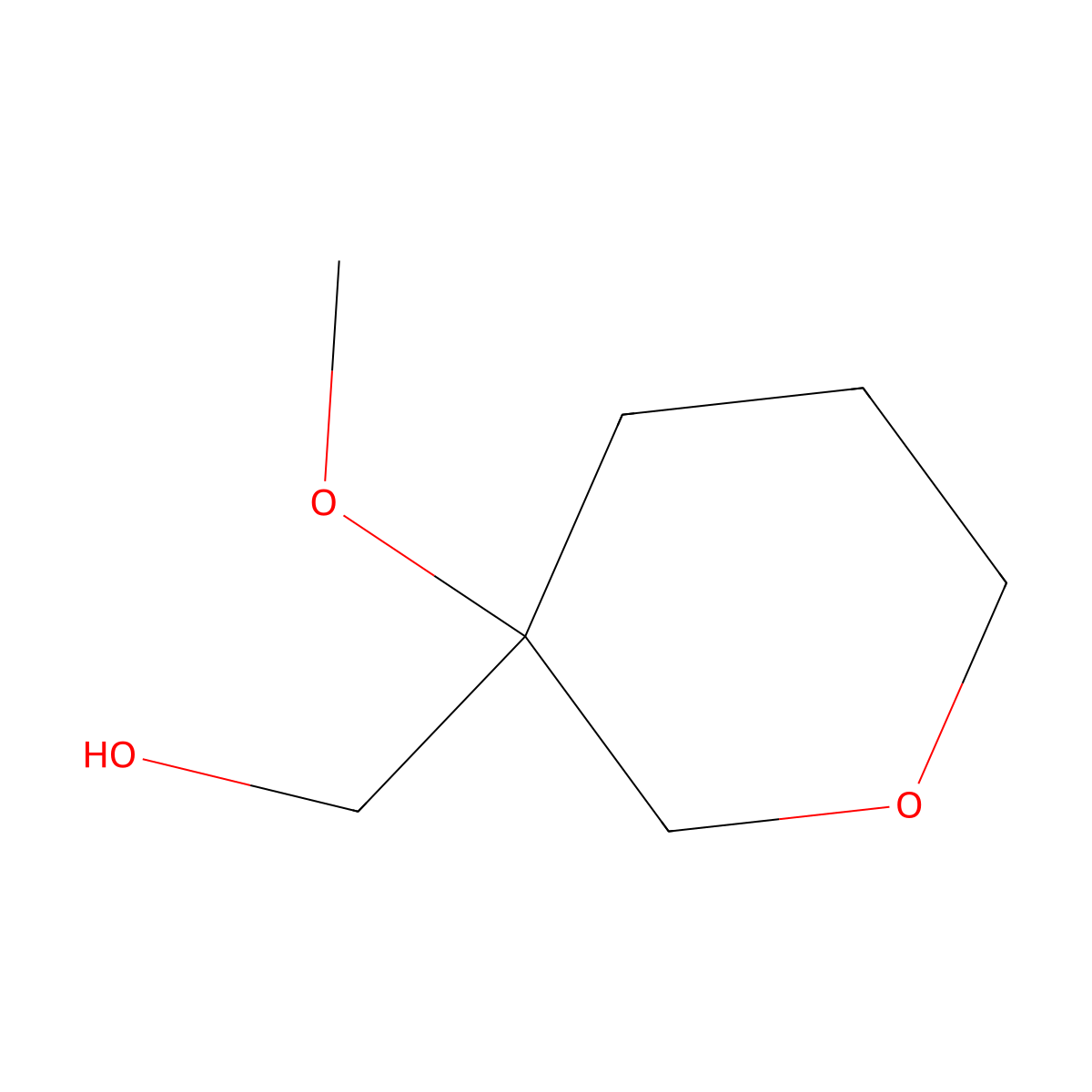 (3-Methoxyoxan-3-yl)methanol molecular structure, CAS 2137472-50-3