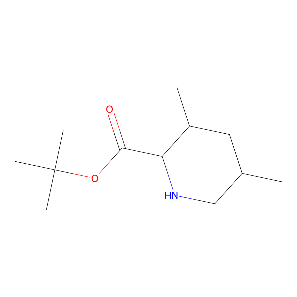 Tert-butyl 3,5-dimethylpiperidine-2-carboxylate molecular structure, CAS 2137477-53-1