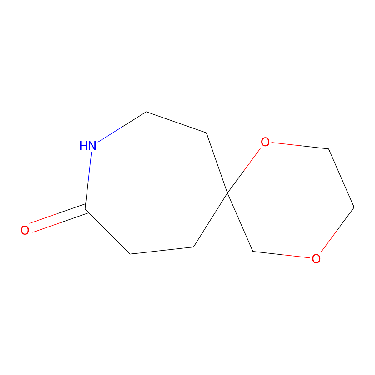 1,4-Dioxa-9-azaspiro[5.6]dodecan-10-one molecular structure, CAS 2137484-34-3
