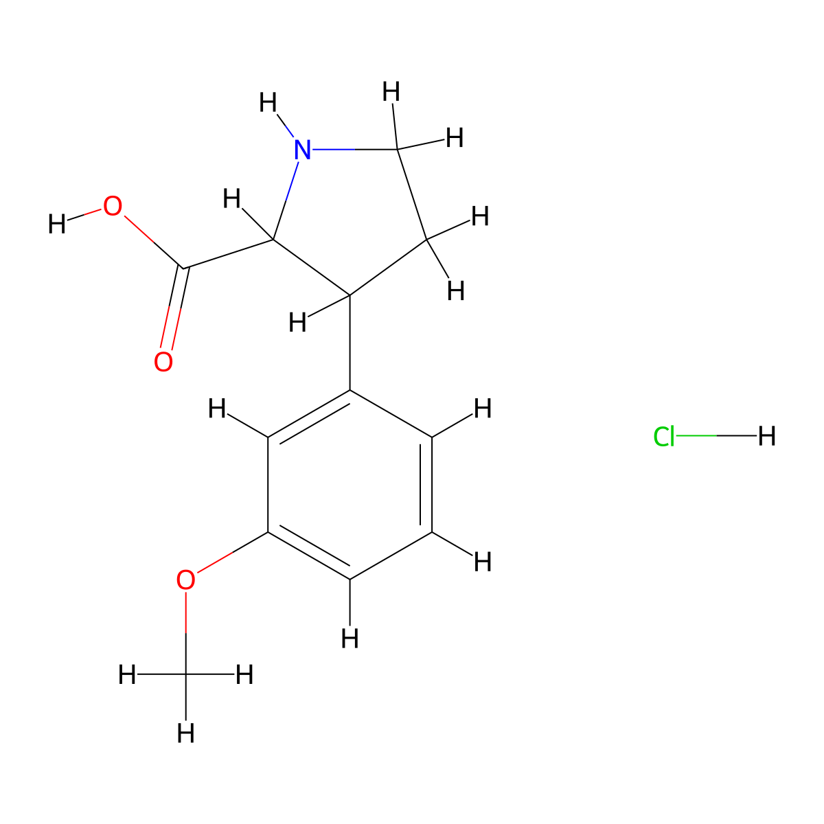 3-(3-Methoxyphenyl)pyrrolidine-2-carboxylic acid hydrochloride molecular structure, CAS 2137485-22-2