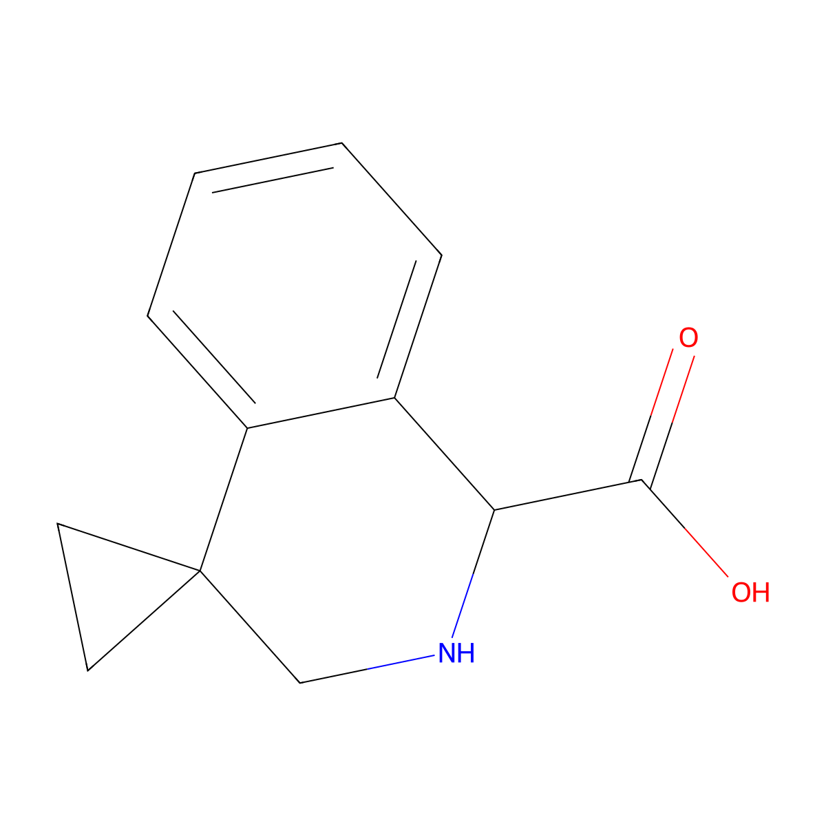 2',3'-Dihydro-1'H-spiro[cyclopropane-1,4'-isoquinoline]-1'-carboxylic acid molecular structure, CAS 2137485-33-5