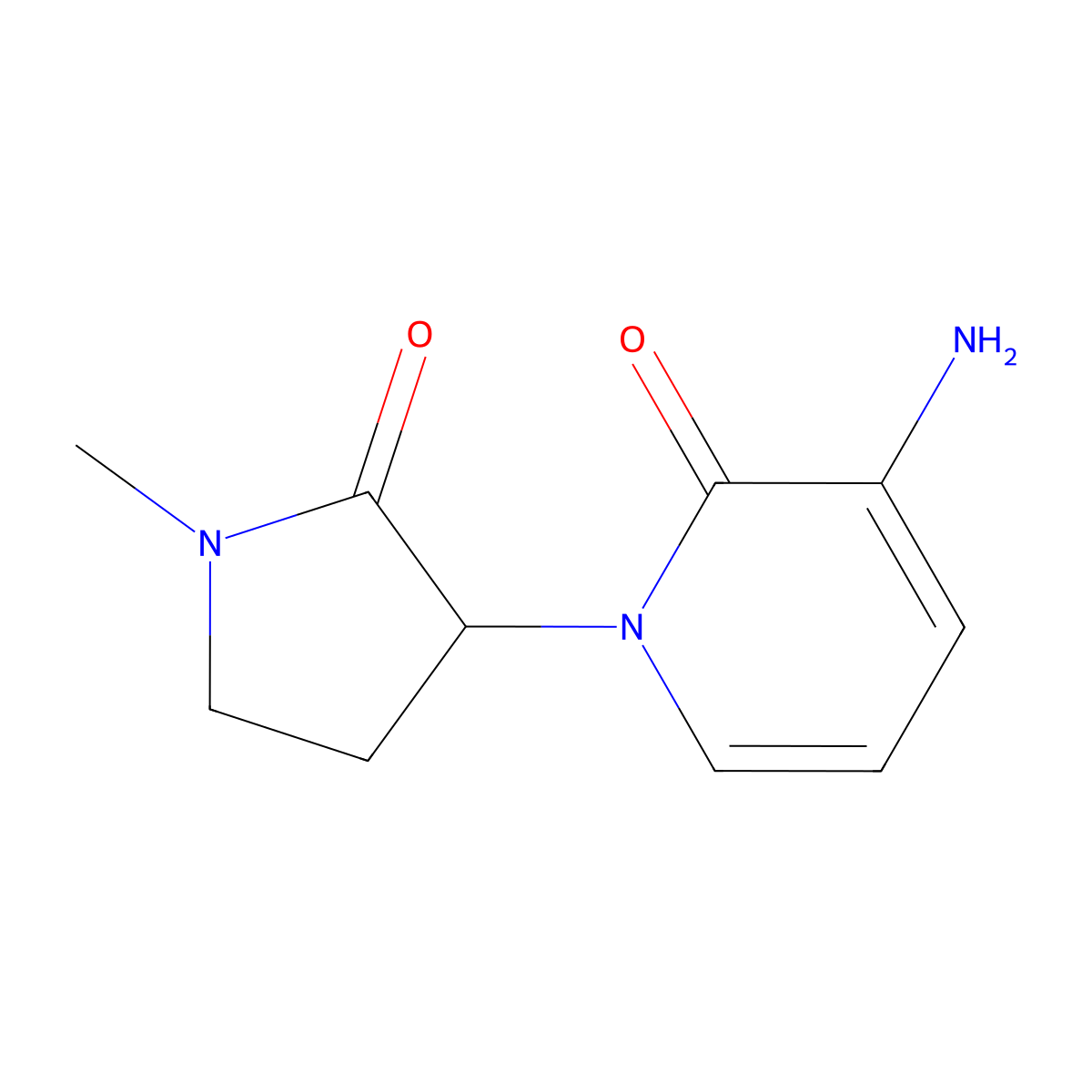 3-Amino-1-(1-methyl-2-oxopyrrolidin-3-yl)-1,2-dihydropyridin-2-one molecular structure, CAS 2137490-06-1