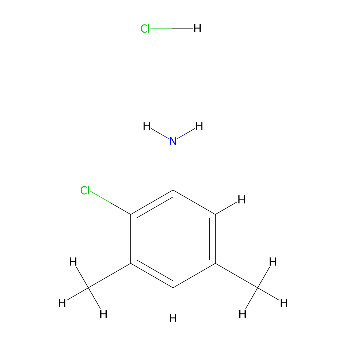 2-Chloro-3,5-dimethylaniline hydrochloride molecular structure, CAS 2137490-14-1