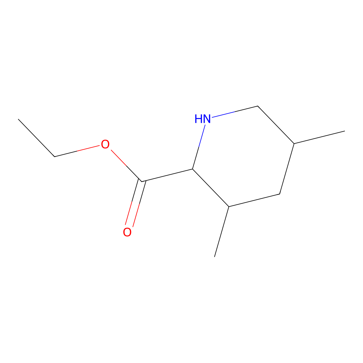 Ethyl 3,5-dimethylpiperidine-2-carboxylate molecular structure, CAS 2137493-01-5