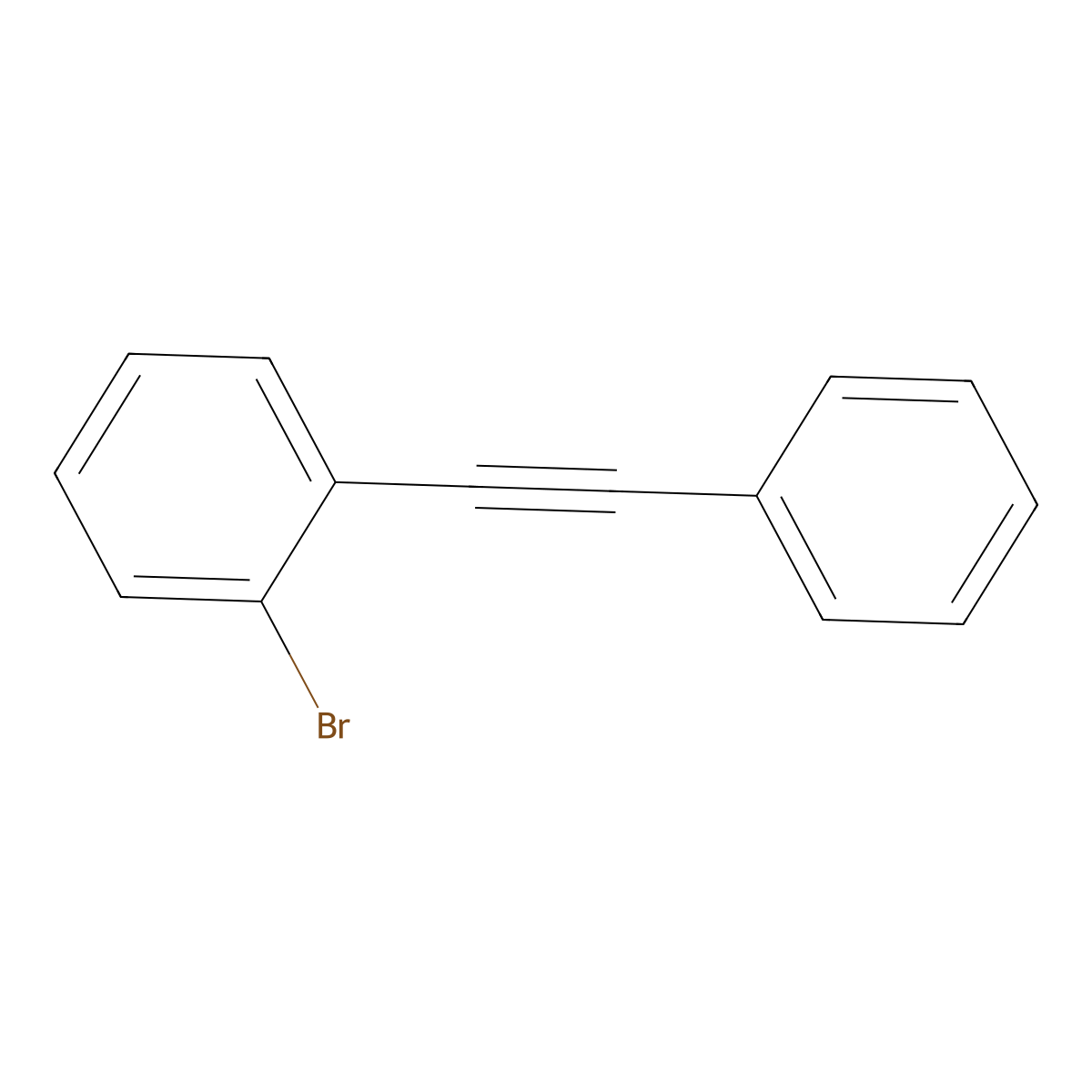 1-Bromo-2-phenylethynyl-benzene molecular structure, CAS 21375-88-2