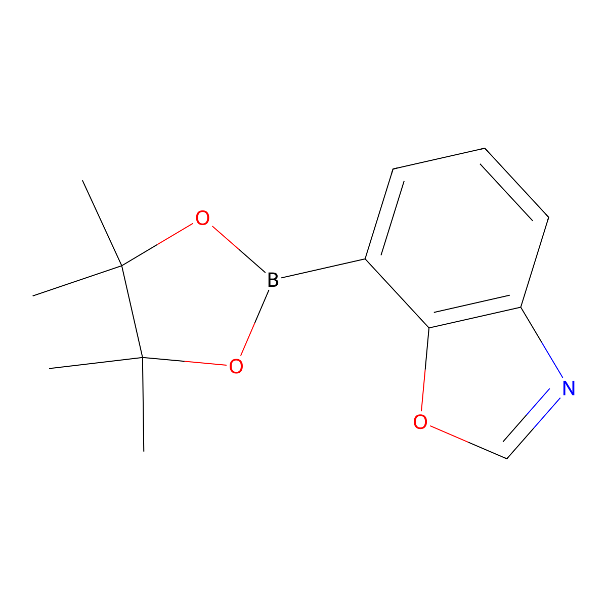 7-(Tetramethyl-1,3,2-dioxaborolan-2-yl)-1,3-benzoxazole molecular structure, CAS 2137501-14-3