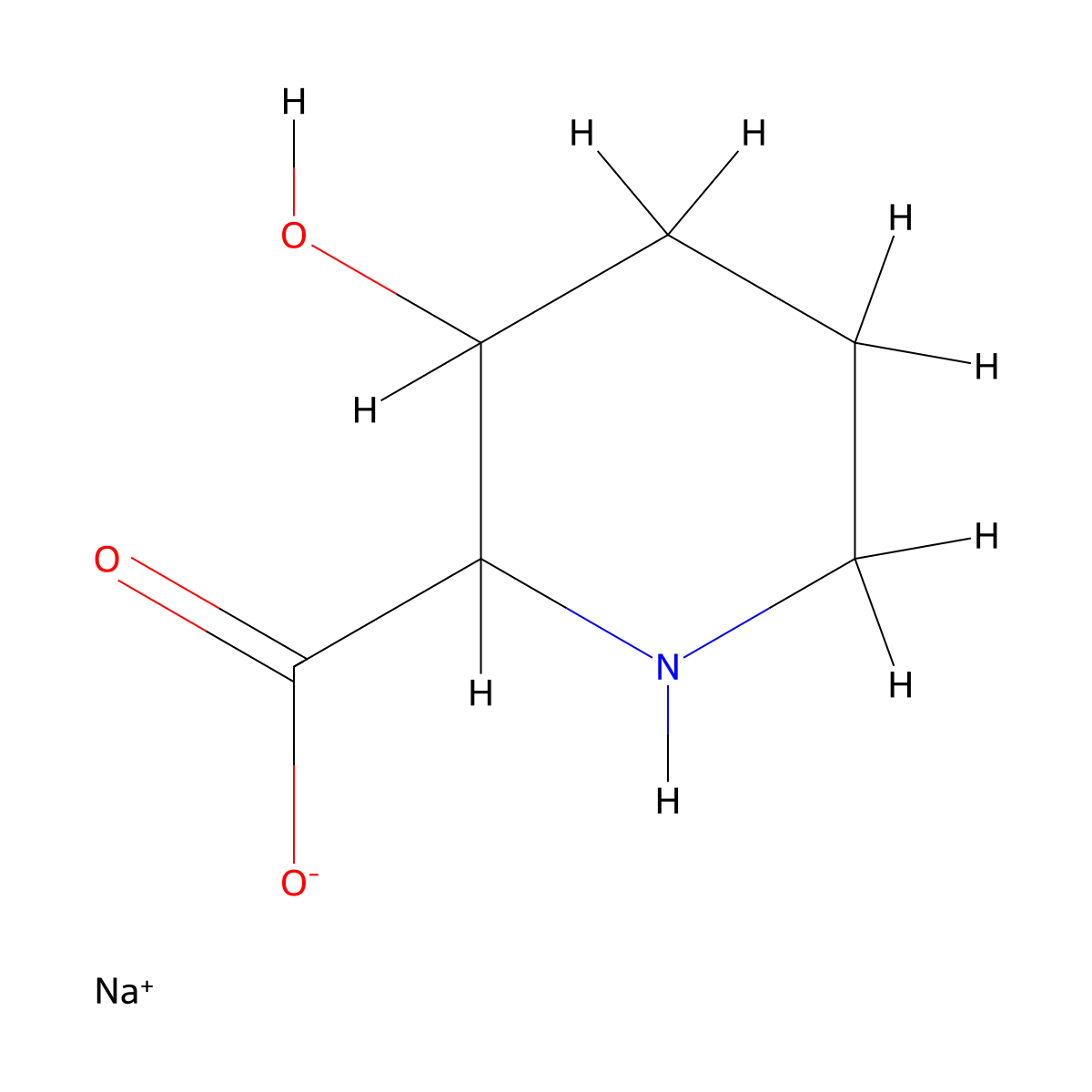 Sodium 3-hydroxypiperidine-2-carboxylate molecular structure, CAS 2137502-78-2