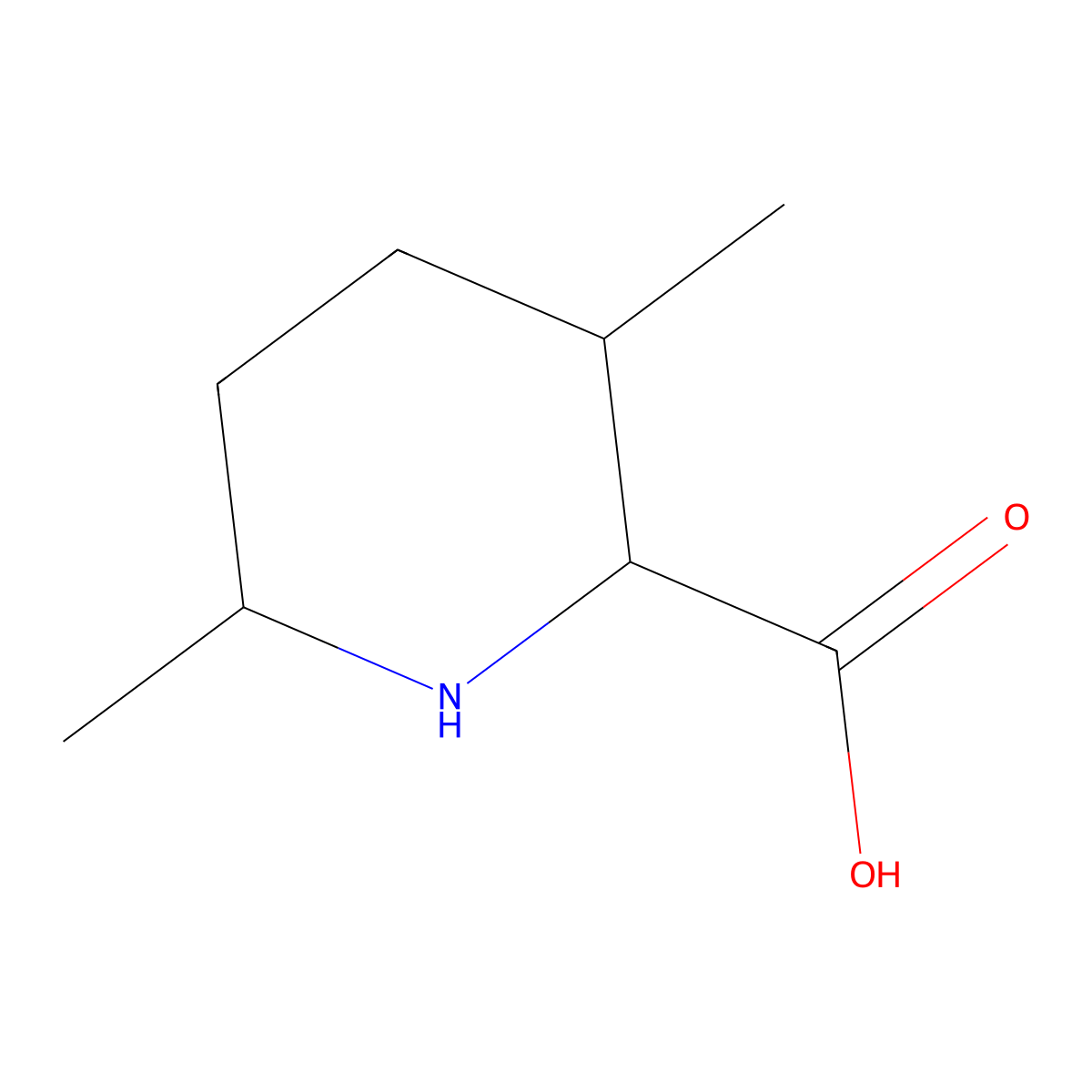 3,6-Dimethylpiperidine-2-carboxylic acid molecular structure, CAS 2137503-15-0