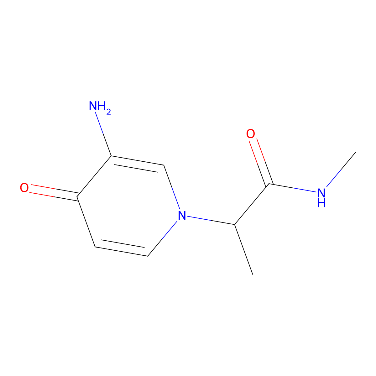 2-(3-amino-4-oxo-1,4-dihydropyridin-1-yl)-N-methylpropanamide molecular structure, CAS 2137503-43-4