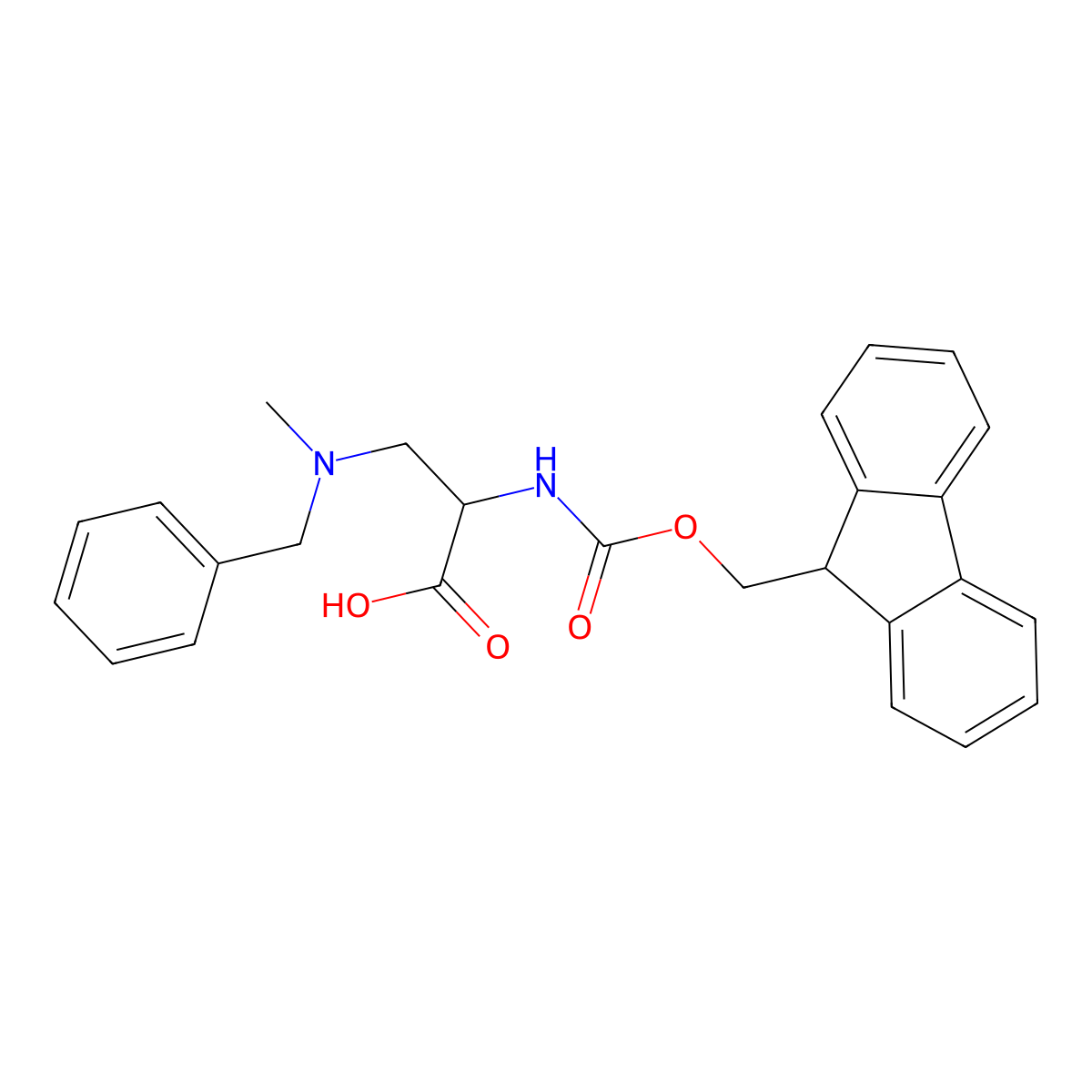 3-[benzyl(methyl)amino]-2-({[(9H-fluoren-9-yl)methoxy]carbonyl}amino)propanoic acid molecular structure, CAS 2137504-28-8