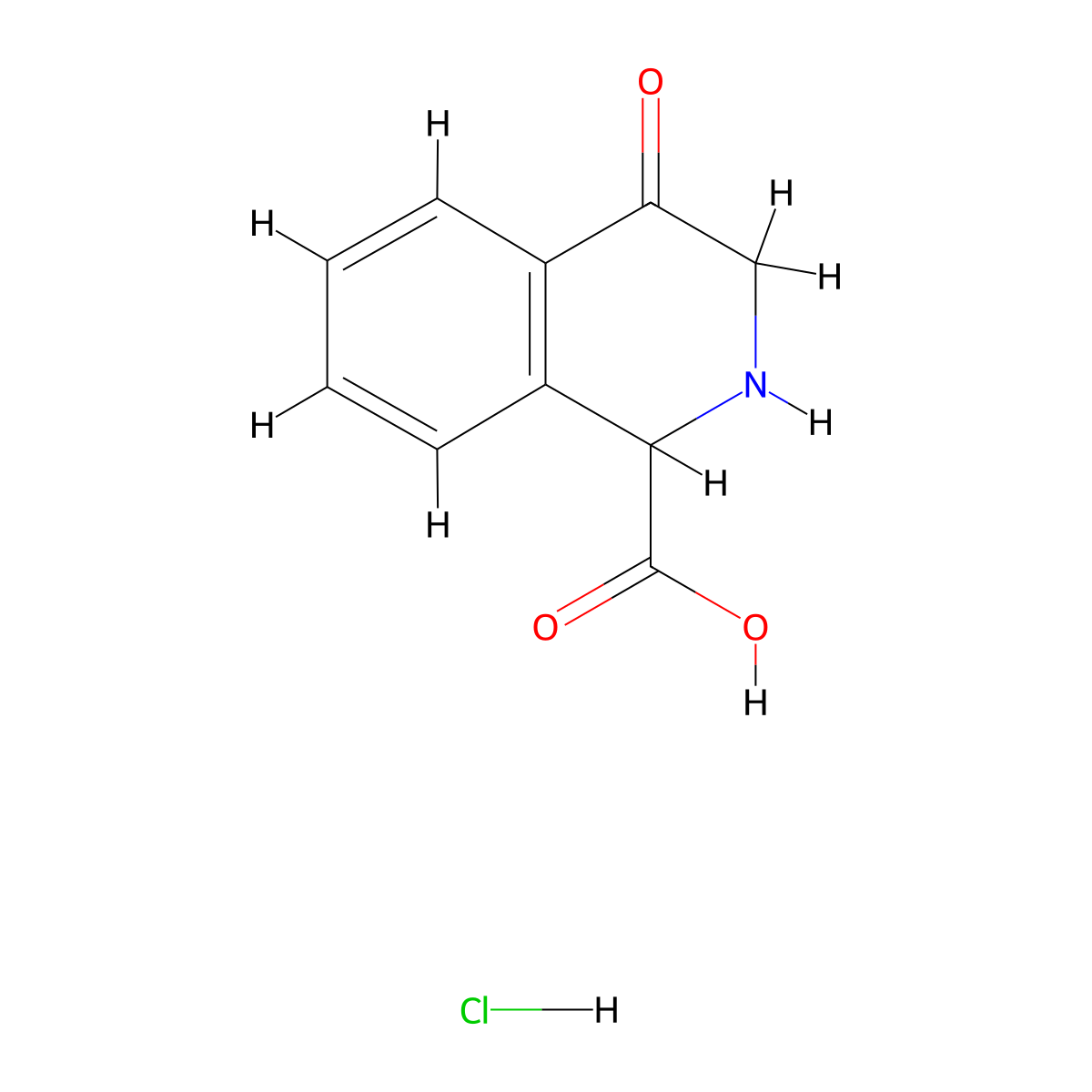 4-Oxo-1,2,3,4-tetrahydroisoquinoline-1-carboxylic acid hydrochloride molecular structure, CAS 2137504-35-7