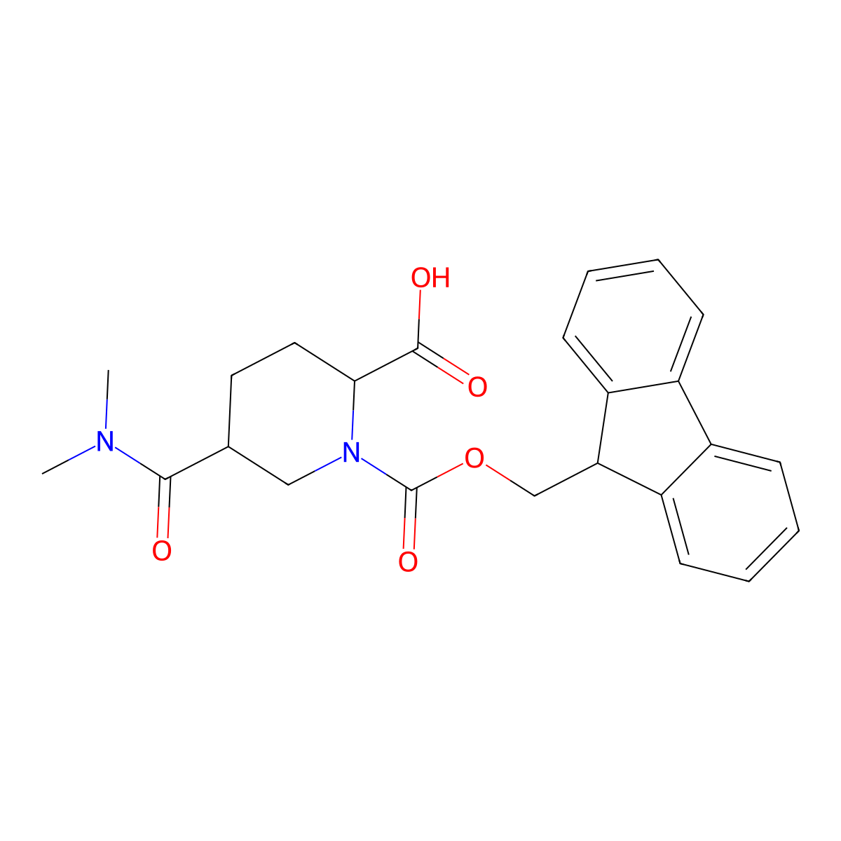 5-(dimethylcarbamoyl)-1-{[(9H-fluoren-9-yl)methoxy]carbonyl}piperidine-2-carboxylic acid molecular structure, CAS 2137505-79-2