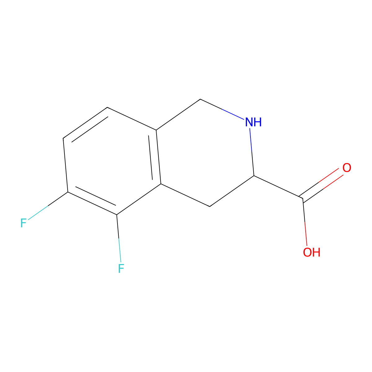 5,6-Difluoro-1,2,3,4-tetrahydroisoquinoline-3-carboxylic acid molecular structure, CAS 2137506-65-9