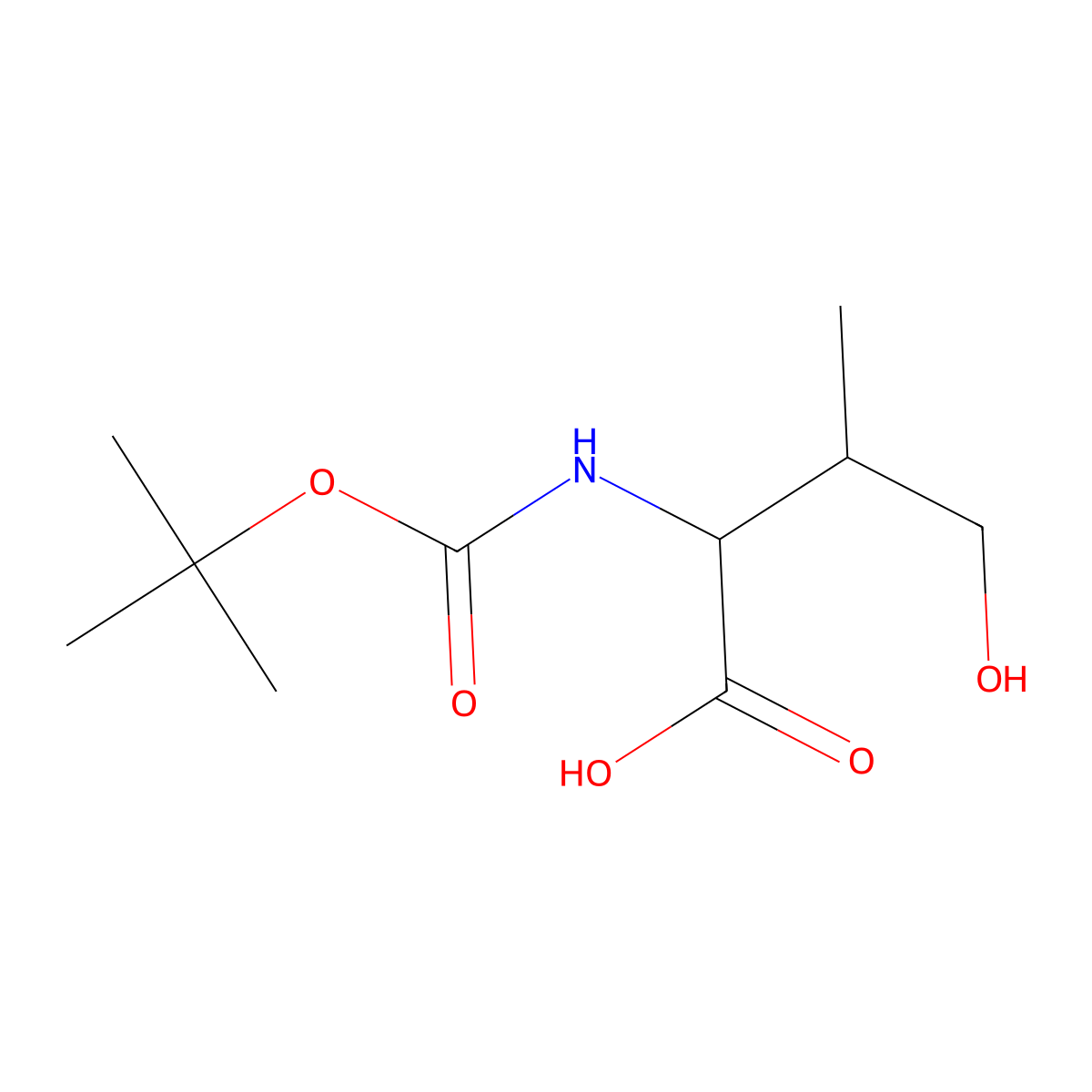 2-{[(Tert-butoxy)carbonyl]amino}-4-hydroxy-3-methylbutanoic acid molecular structure, CAS 2137510-69-9