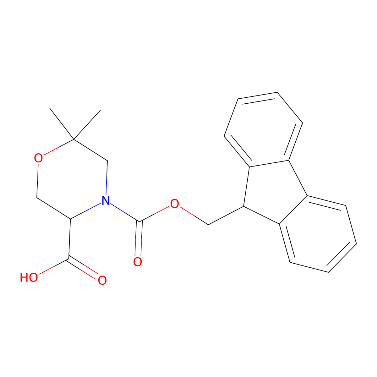 4-{[(9H-fluoren-9-yl)methoxy]carbonyl}-6,6-dimethylmorpholine-3-carboxylic acid molecular structure, CAS 2137513-09-6