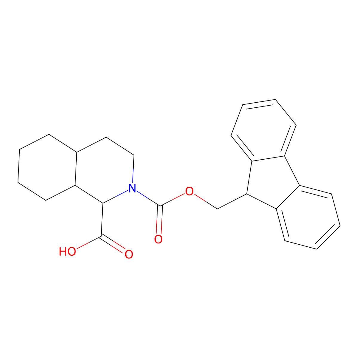 2-{[(9H-fluoren-9-yl)methoxy]carbonyl}-decahydroisoquinoline-1-carboxylic acid molecular structure, CAS 2137513-41-6
