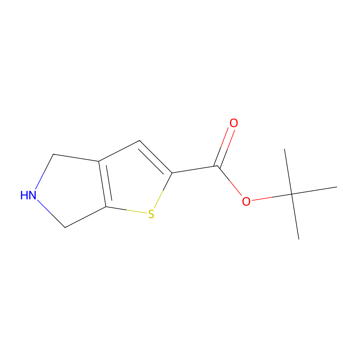 tert-butyl 4H,5H,6H-thieno[2,3-c]pyrrole-2-carboxylate molecular structure, CAS 2137515-70-7
