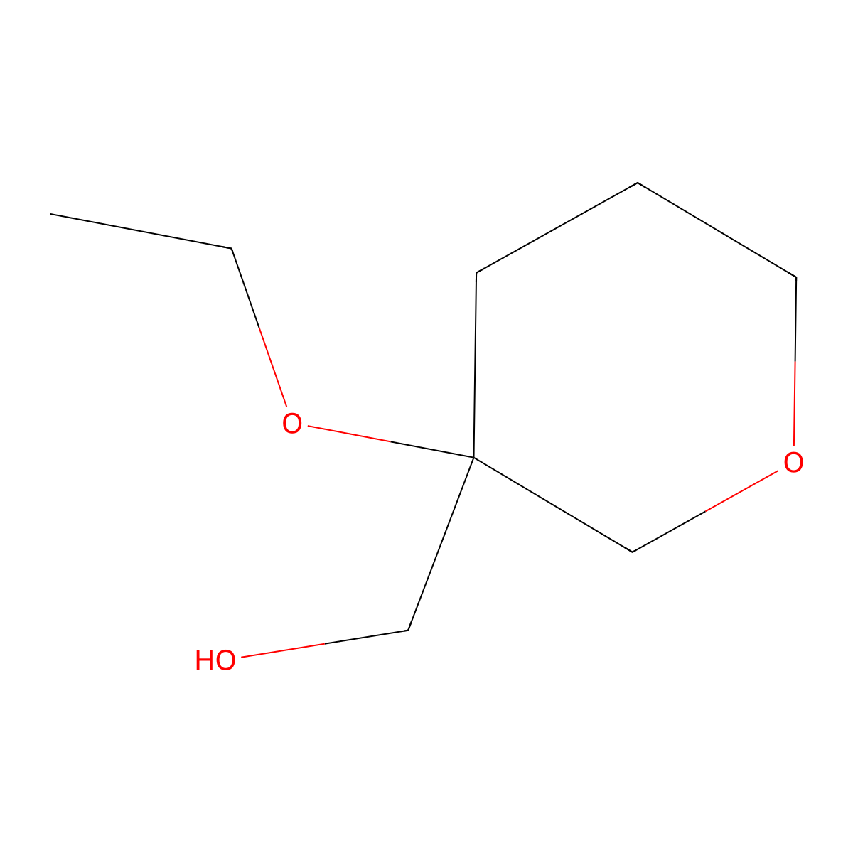 (3-Ethoxyoxan-3-yl)methanol molecular structure, CAS 2137515-92-3