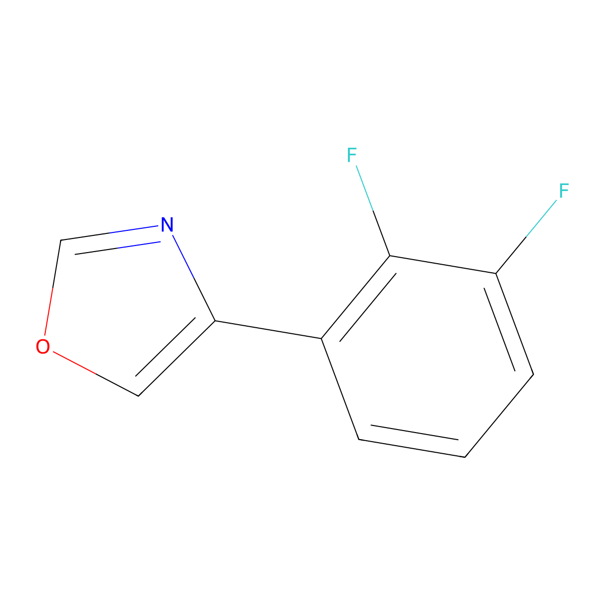 4-(2,3-Difluorophenyl)-1,3-oxazole molecular structure, CAS 2137519-72-1