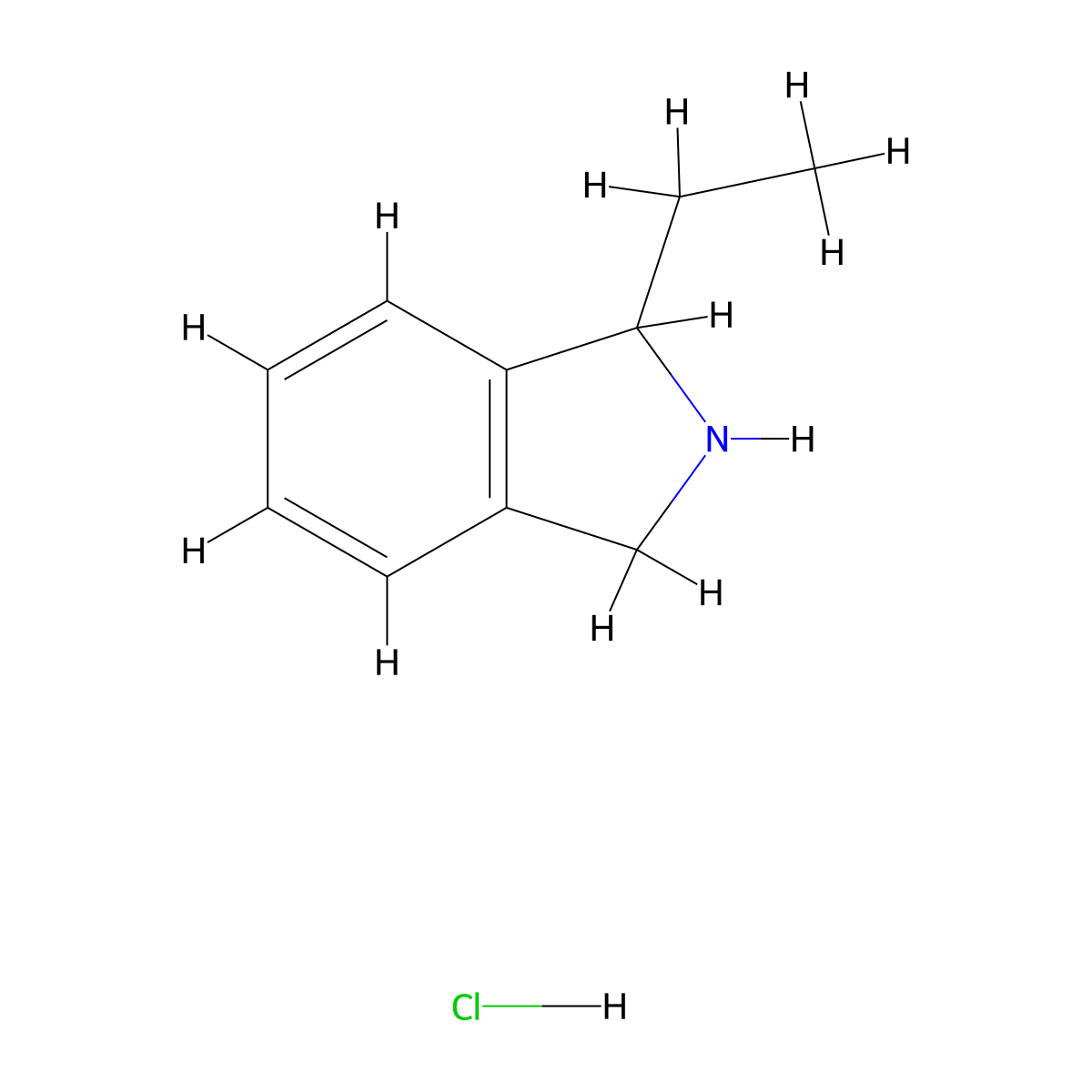 1-ethyl-2,3-dihydro-1H-isoindole hydrochloride molecular structure, CAS 2137530-76-6