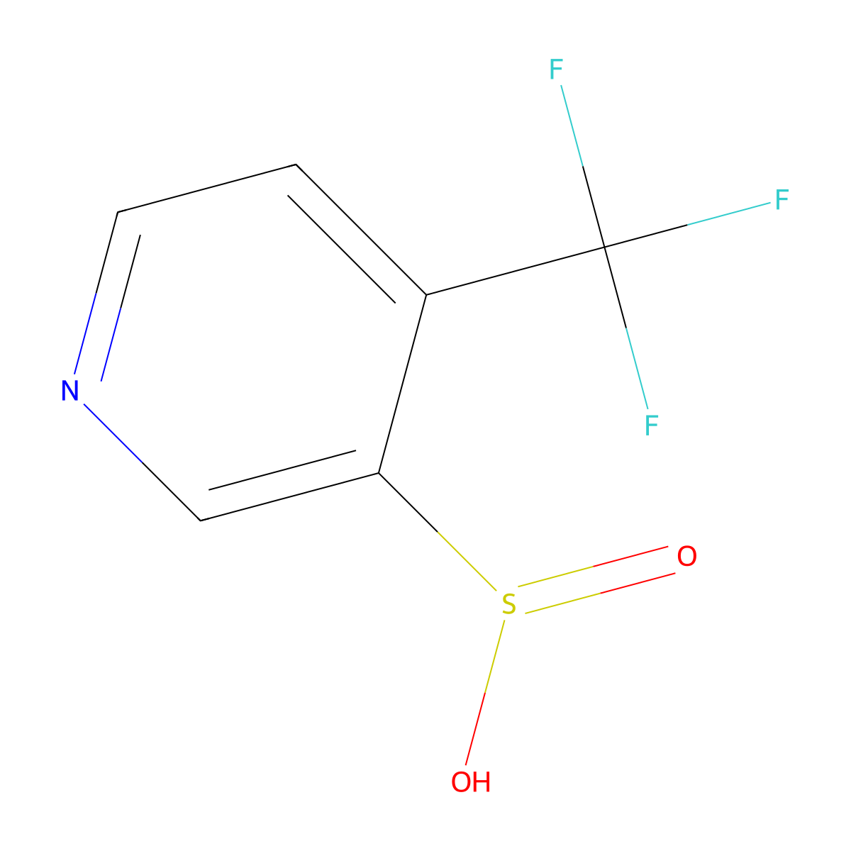 4-(Trifluoromethyl)pyridine-3-sulfinic acid molecular structure, CAS 2137533-23-2