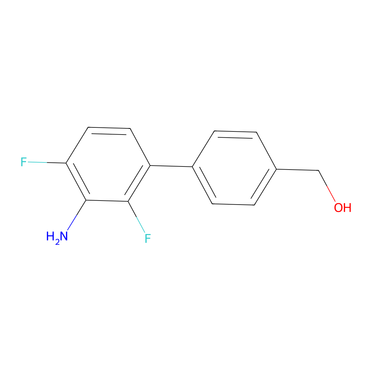 [4-(3-Amino-2,4-difluorophenyl)phenyl]methanol molecular structure, CAS 2137533-28-7
