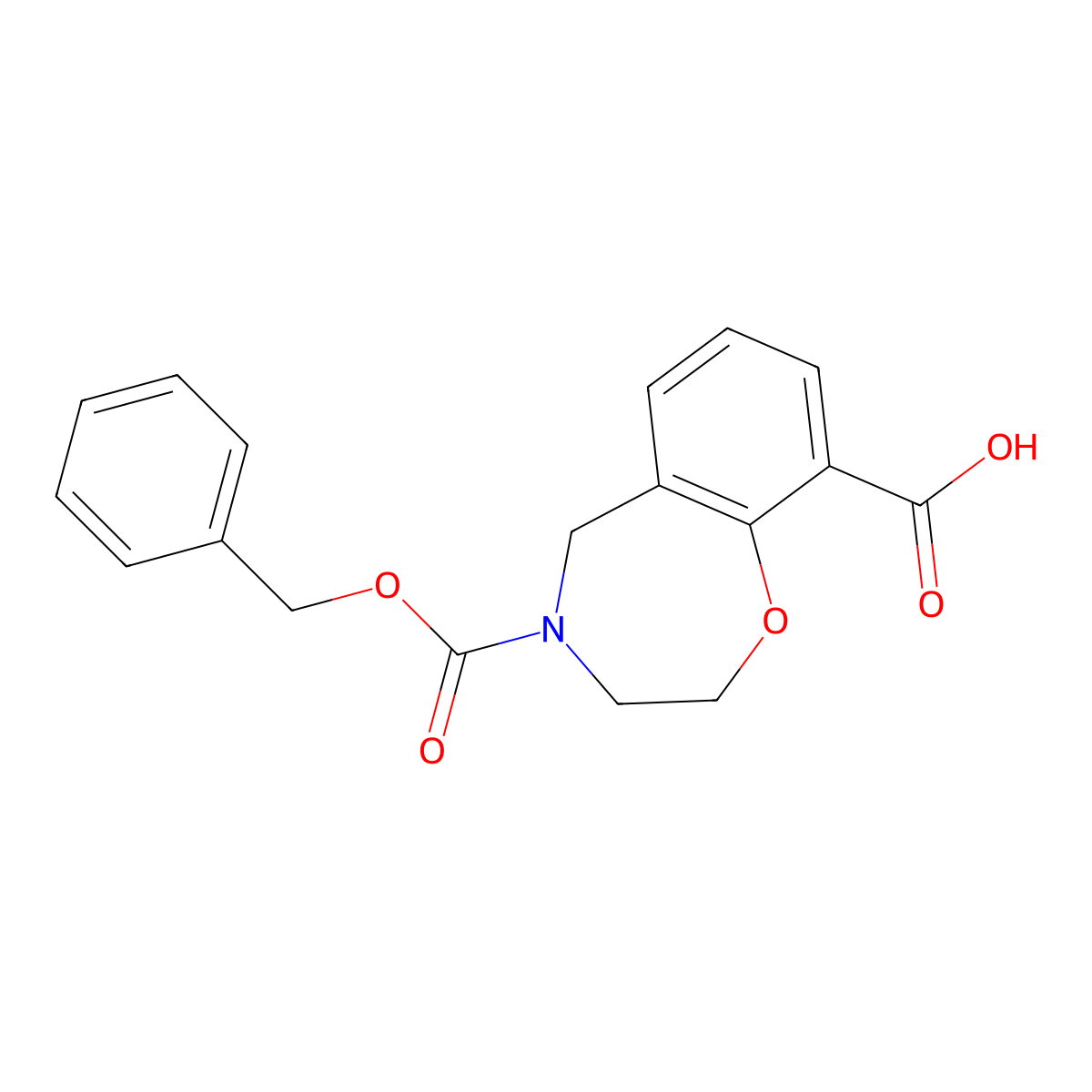 4-[(Benzyloxy)carbonyl]-2,3,4,5-tetrahydro-1,4-benzoxazepine-9-carboxylic acid molecular structure, CAS 2137533-32-3