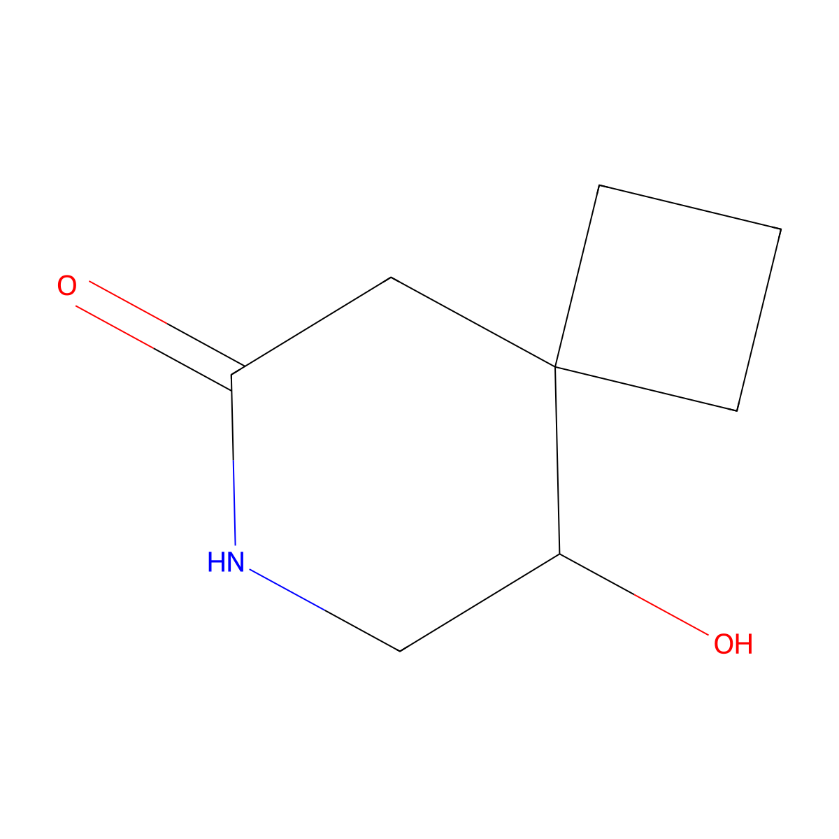 9-Hydroxy-7-azaspiro(3.5)nonan-6-one molecular structure, CAS 2137533-39-0