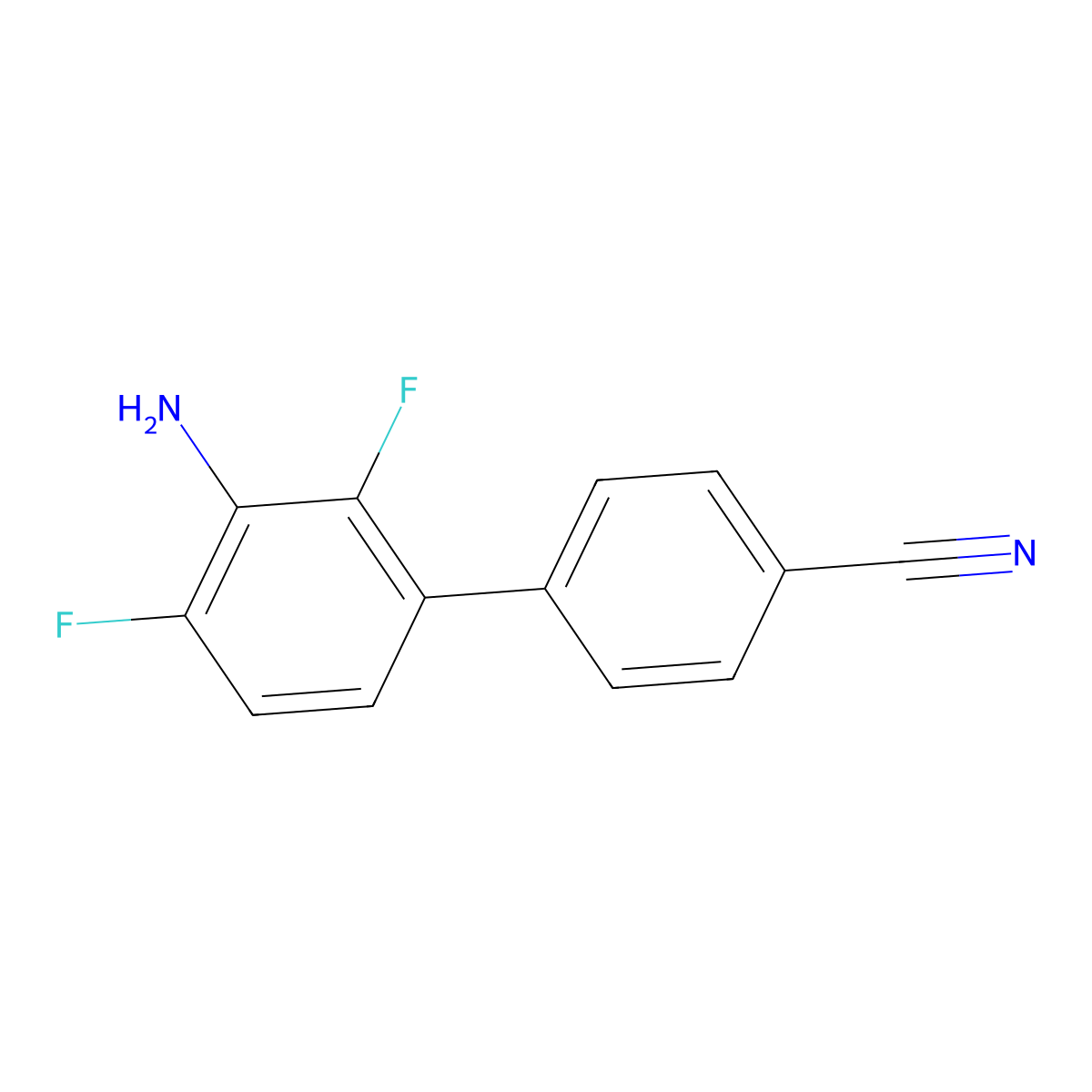 4-(3-Amino-2,4-difluorophenyl)benzonitrile molecular structure, CAS 2137533-41-4