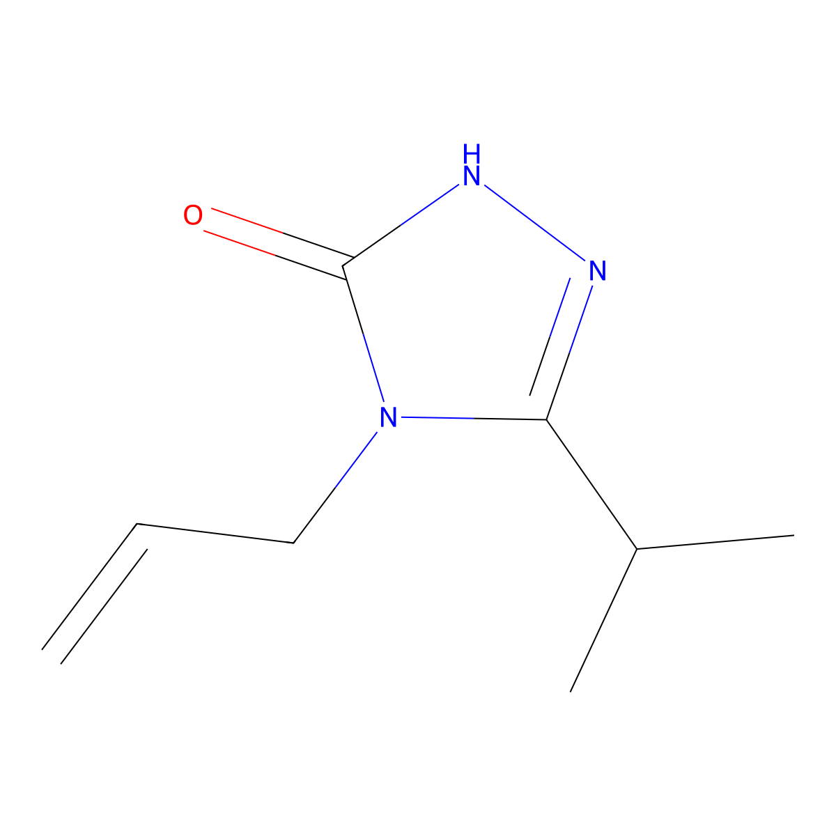 4-(prop-2-en-1-yl)-3-(propan-2-yl)-4,5-dihydro-1H-1,2,4-triazol-5-one molecular structure, CAS 2137534-83-7