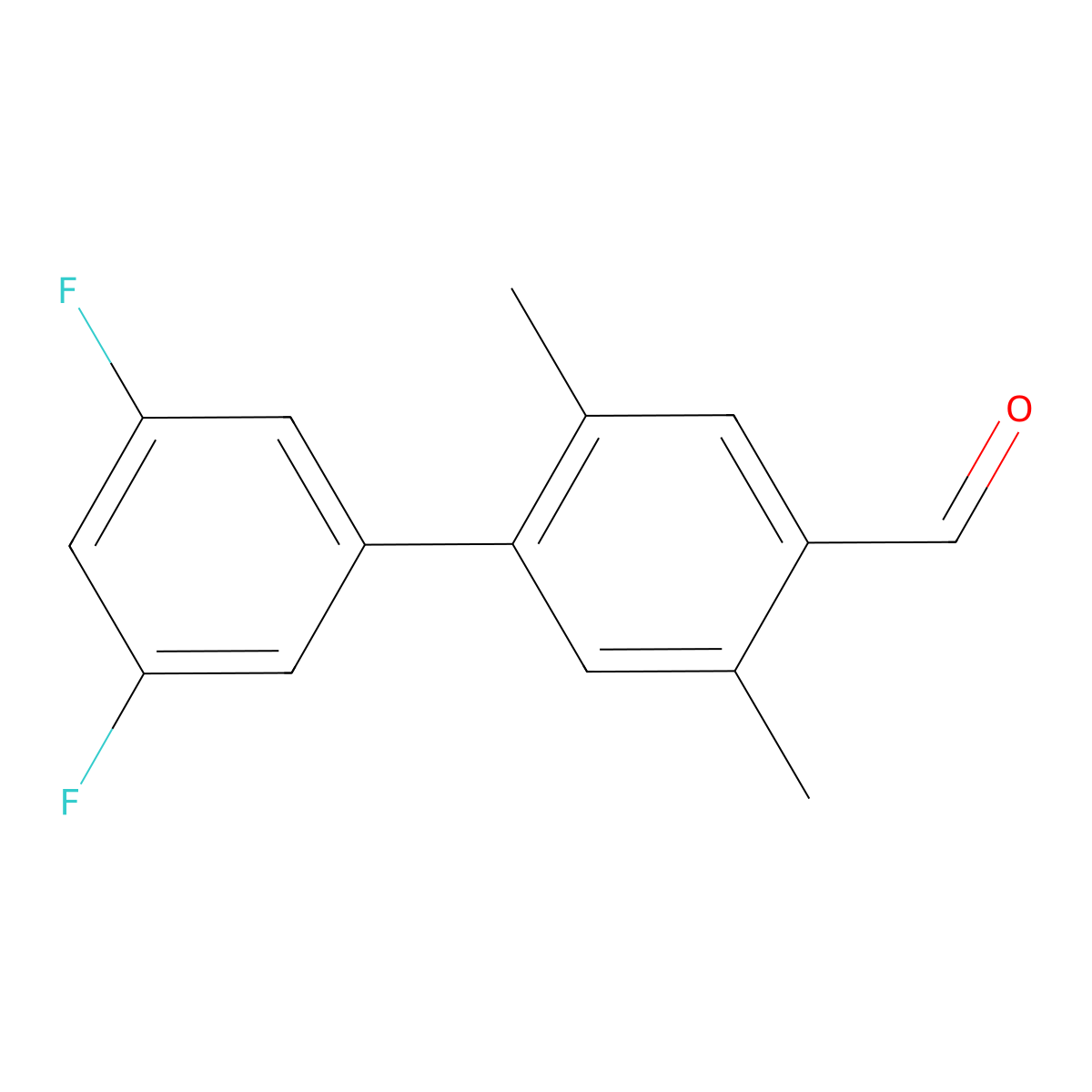 4-(3,5-Difluorophenyl)-2,5-dimethylbenzaldehyde molecular structure, CAS 2137536-02-6