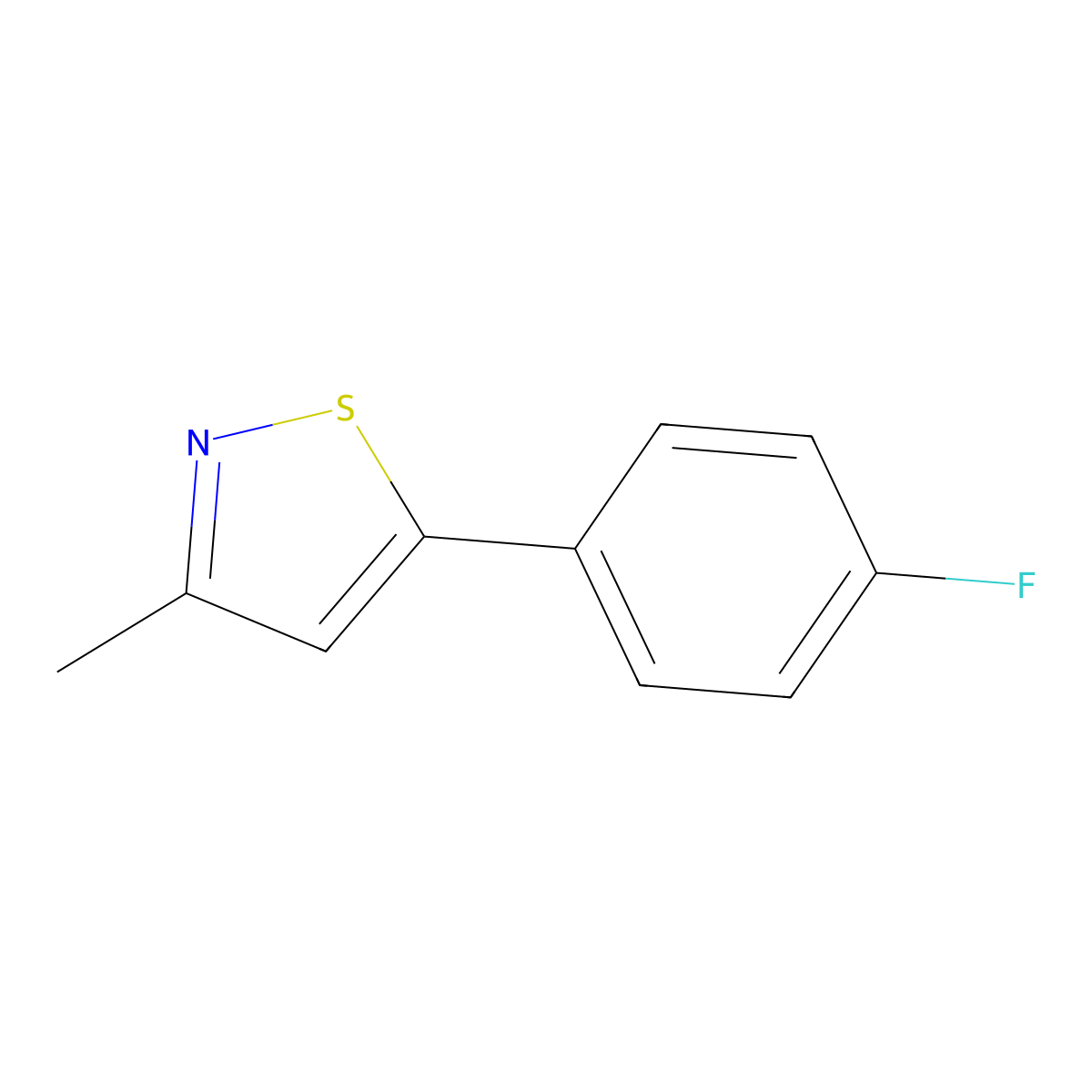 5-(4-Fluorophenyl)-3-methyl-1,2-thiazole molecular structure, CAS 2137536-16-2