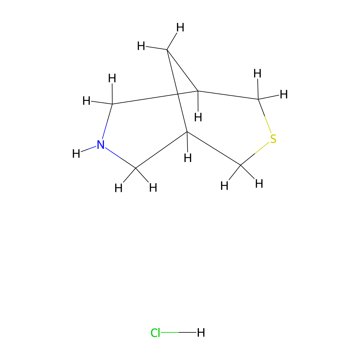 3-Thia-7-azabicyclo[3.3.1]nonane hydrochloride molecular structure, CAS 2137536-36-6