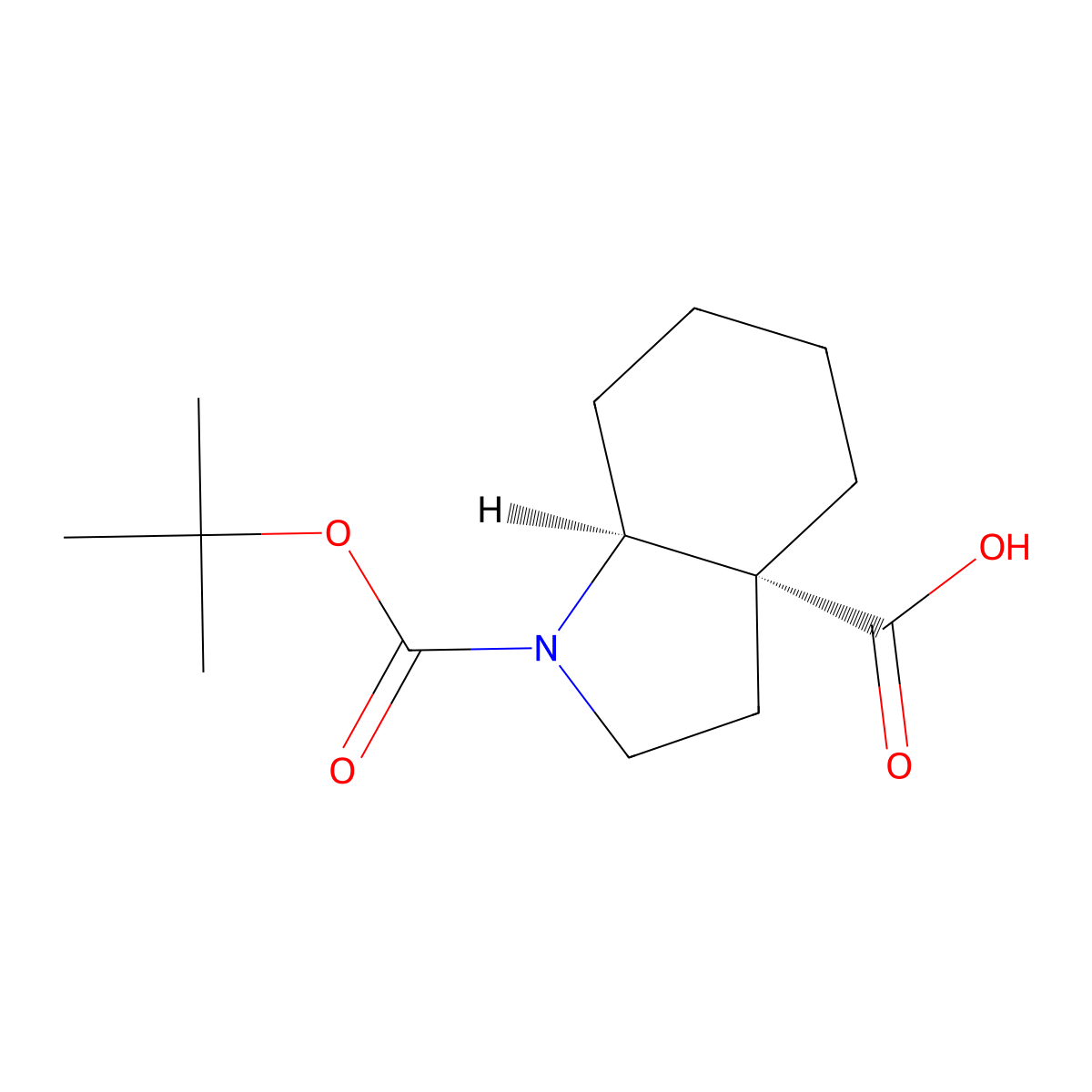 rac-(3aR,7aS)-1-((tert-butoxy)carbonyl)-octahydro-1H-indole-3a-carboxylic acid molecular structure, CAS 2137536-57-1