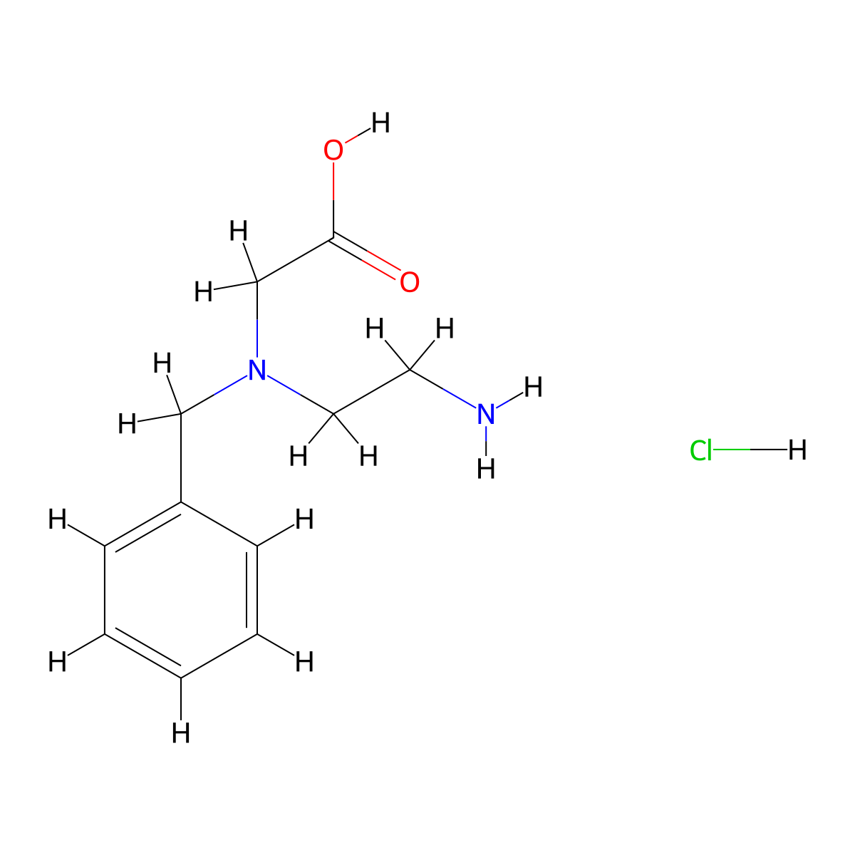2-[(2-Aminoethyl)(benzyl)amino]acetic acid hydrochloride molecular structure, CAS 2137536-88-8