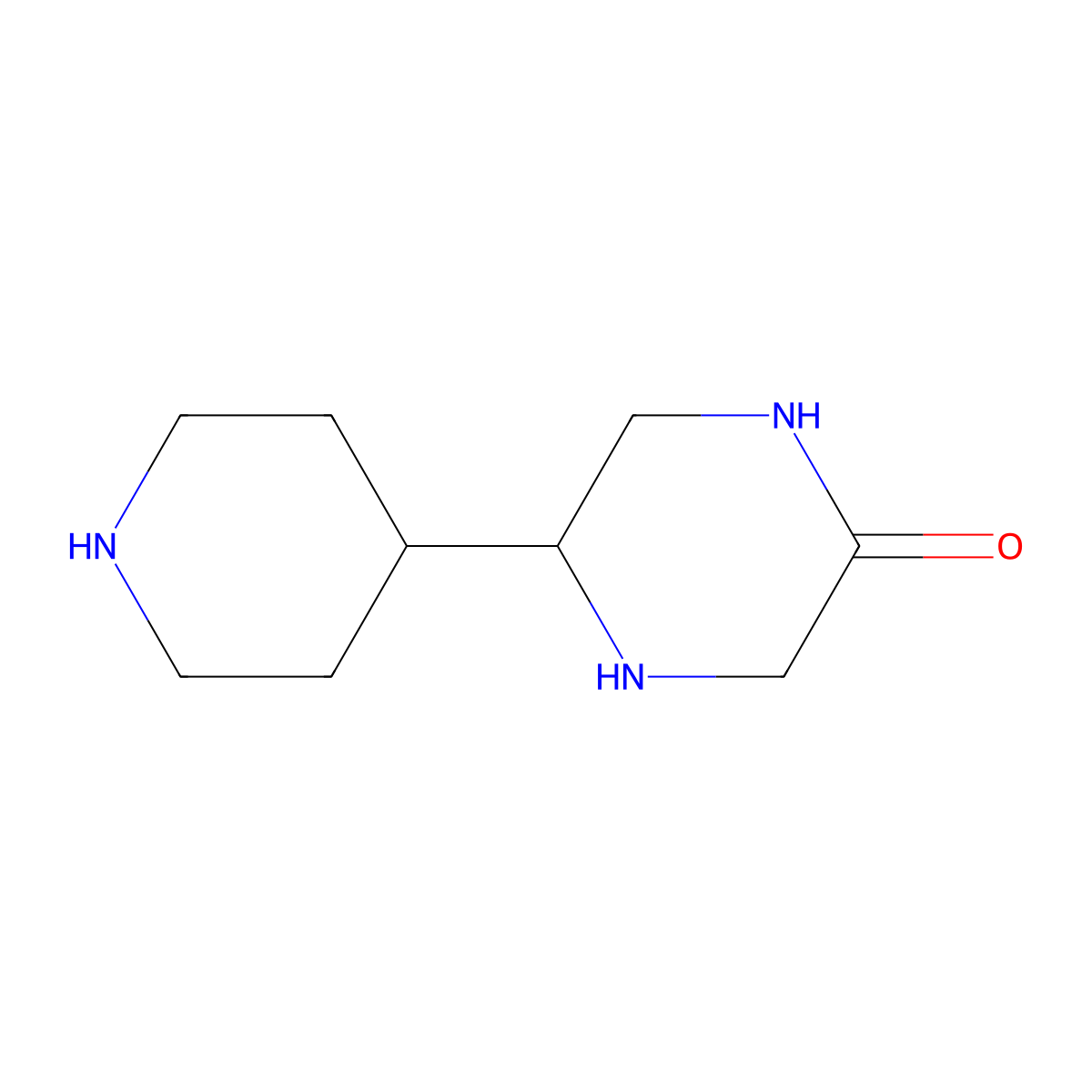 5-(Piperidin-4-yl)piperazin-2-one molecular structure, CAS 2137538-53-3