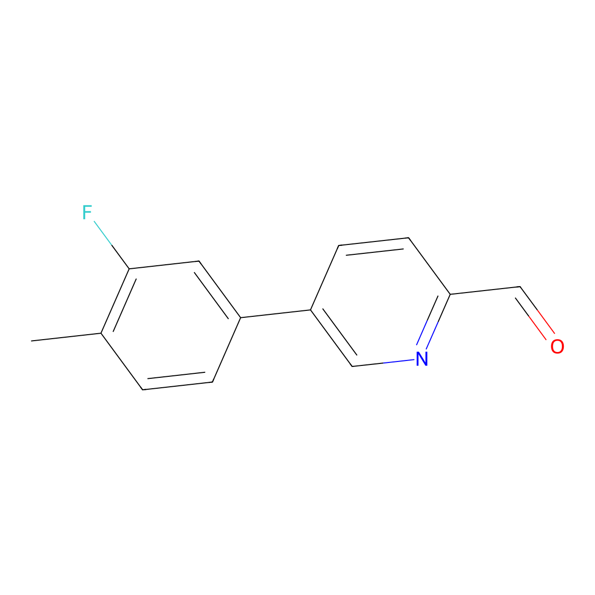5-(3-Fluoro-4-methylphenyl)pyridine-2-carbaldehyde molecular structure, CAS 2137539-53-6