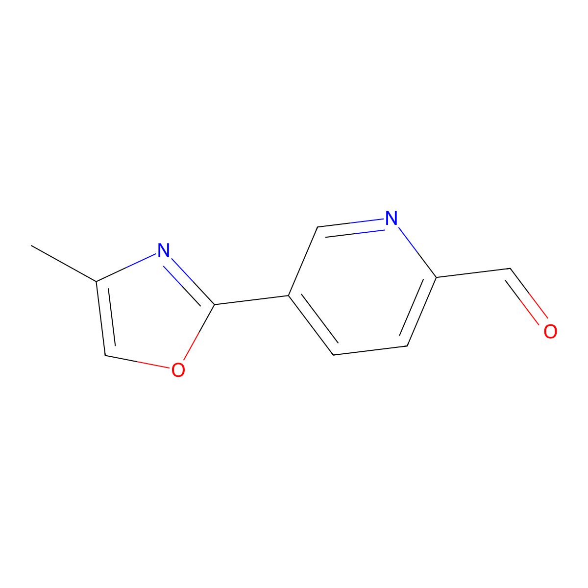 5-(4-Methyl-1,3-oxazol-2-yl)pyridine-2-carbaldehyde molecular structure, CAS 2137542-41-5