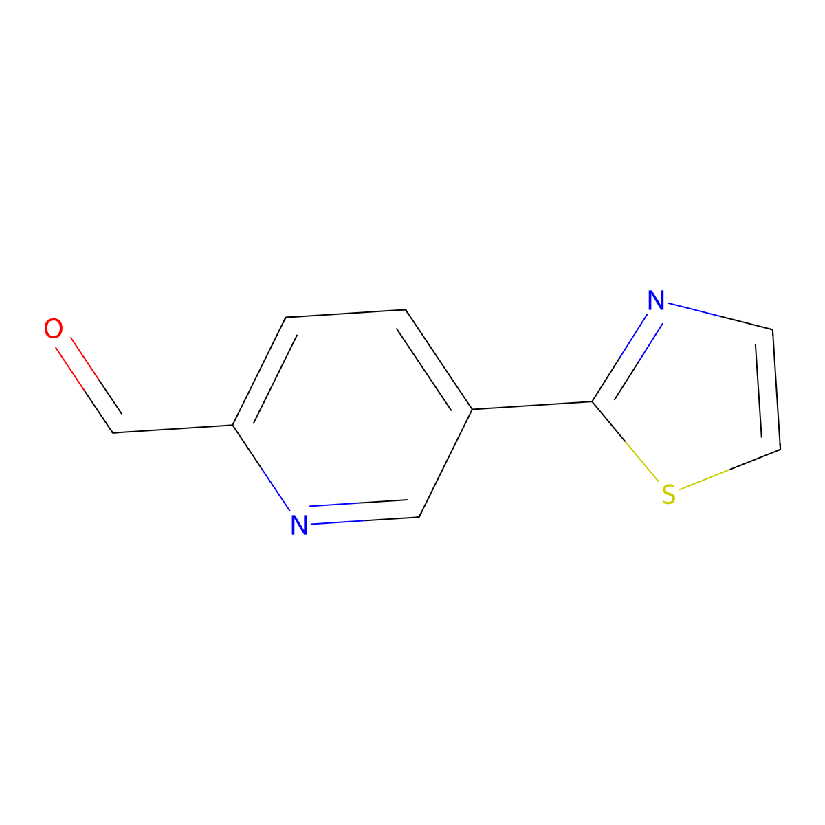 5-(1,3-Thiazol-2-yl)pyridine-2-carbaldehyde molecular structure, CAS 2137542-45-9