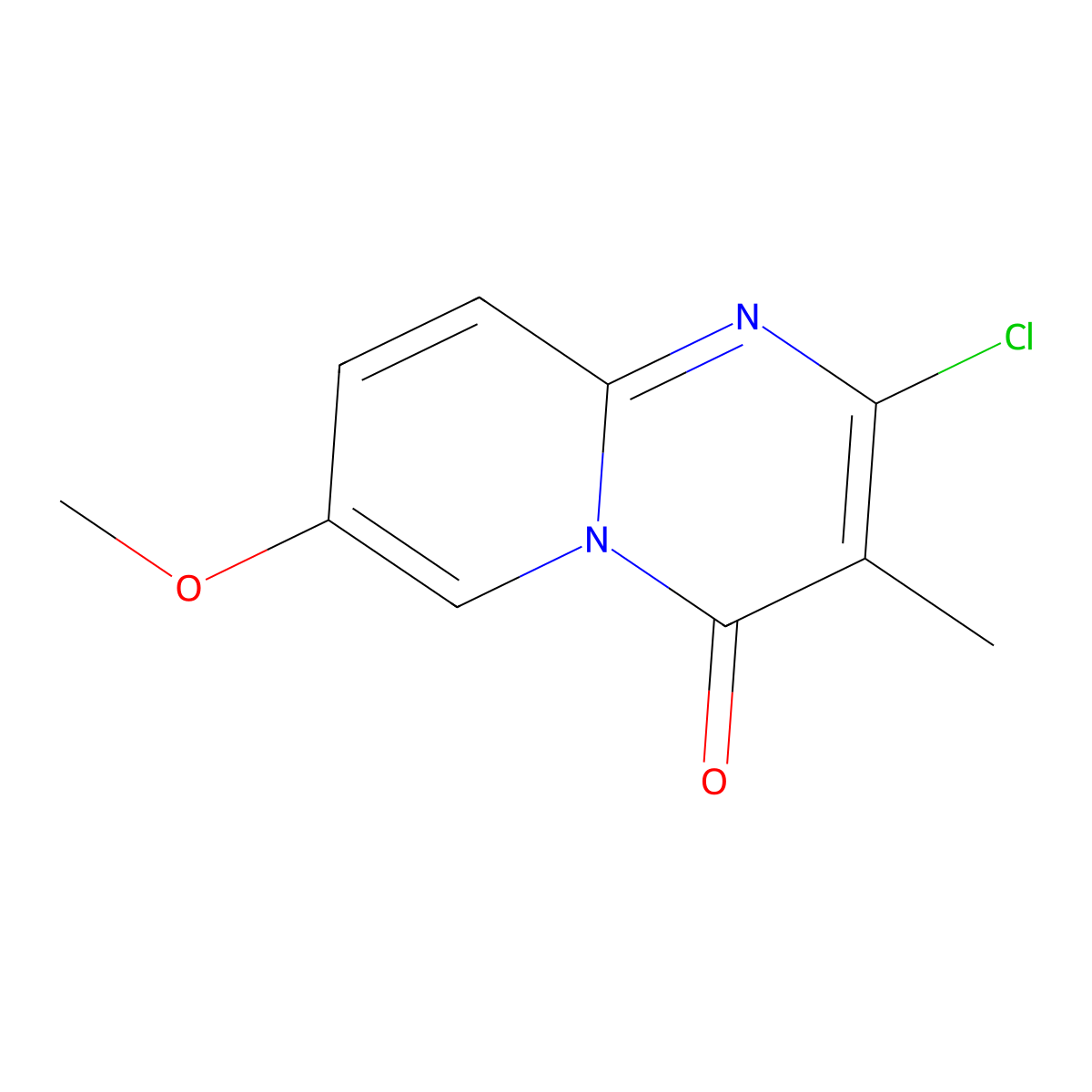 2-chloro-7-methoxy-3-methyl-4H-pyrido[1,2-a]pyrimidin-4-one molecular structure, CAS 2137542-65-3
