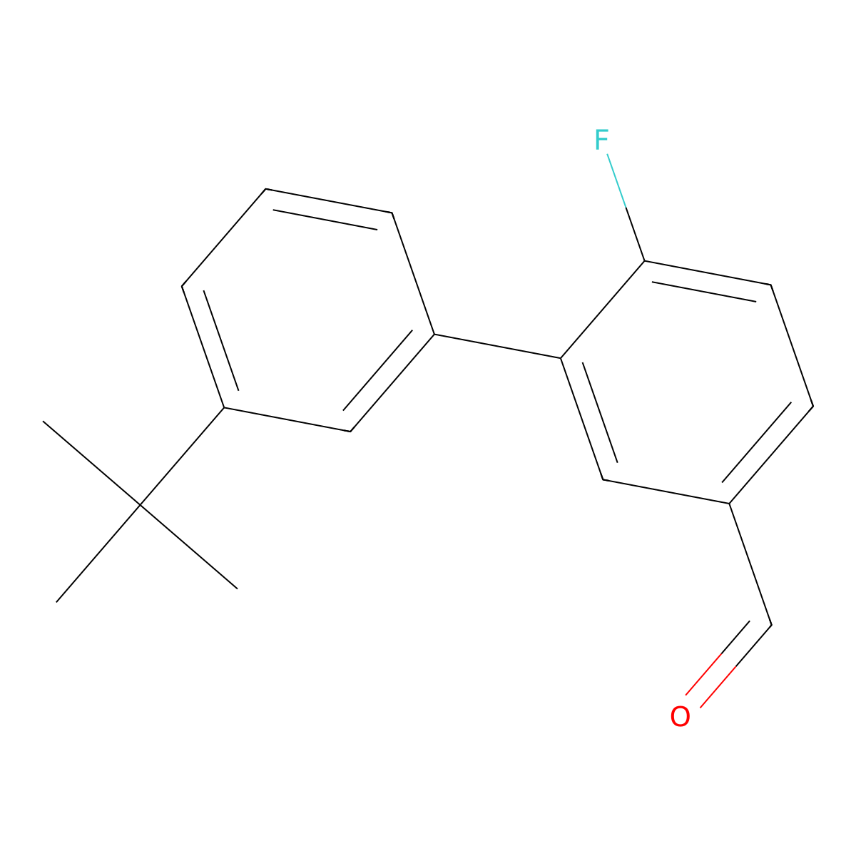 3-(3-Tert-butylphenyl)-4-fluorobenzaldehyde molecular structure, CAS 2137544-69-3