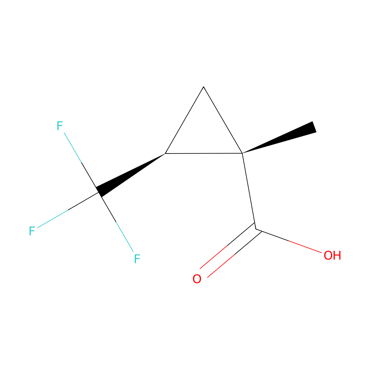 rac-(1R,2R)-1-methyl-2-(trifluoromethyl)cyclopropane-1-carboxylic acid molecular structure, CAS 2137544-92-2