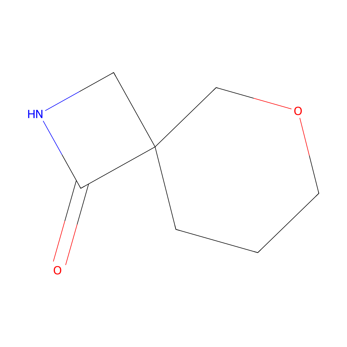 6-Oxa-2-azaspiro[3.5]nonan-1-one molecular structure, CAS 2137544-99-9