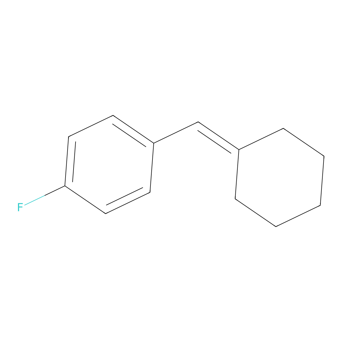 1-(Cyclohexylidenemethyl)-4-fluorobenzene molecular structure, CAS 2137545-13-0