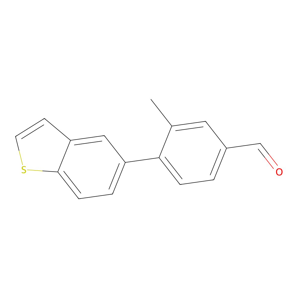 4-(1-Benzothiophen-5-yl)-3-methylbenzaldehyde molecular structure, CAS 2137545-45-8