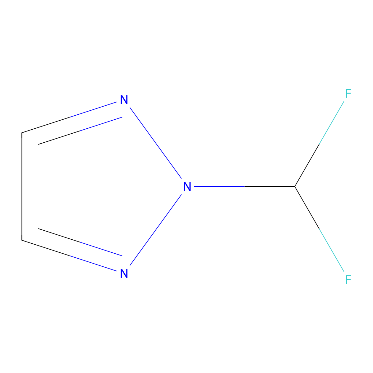 2-(difluoromethyl)-2H-1,2,3-triazole molecular structure, CAS 2137545-73-2