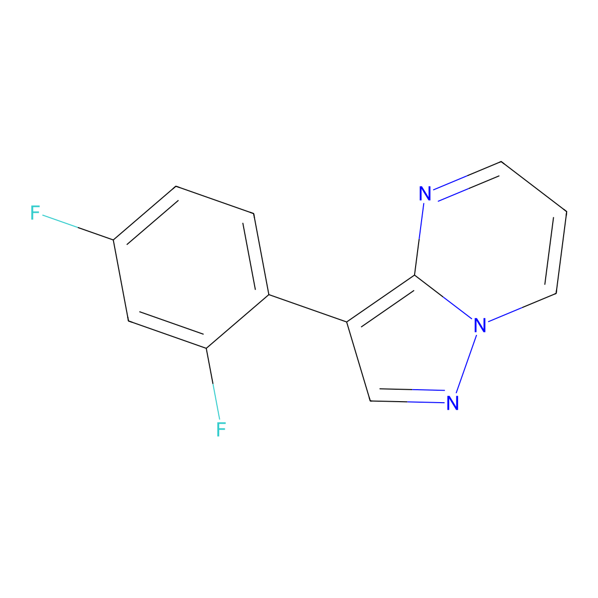 3-(2,4-Difluorophenyl)pyrazolo[1,5-a]pyrimidine molecular structure, CAS 2137545-82-3