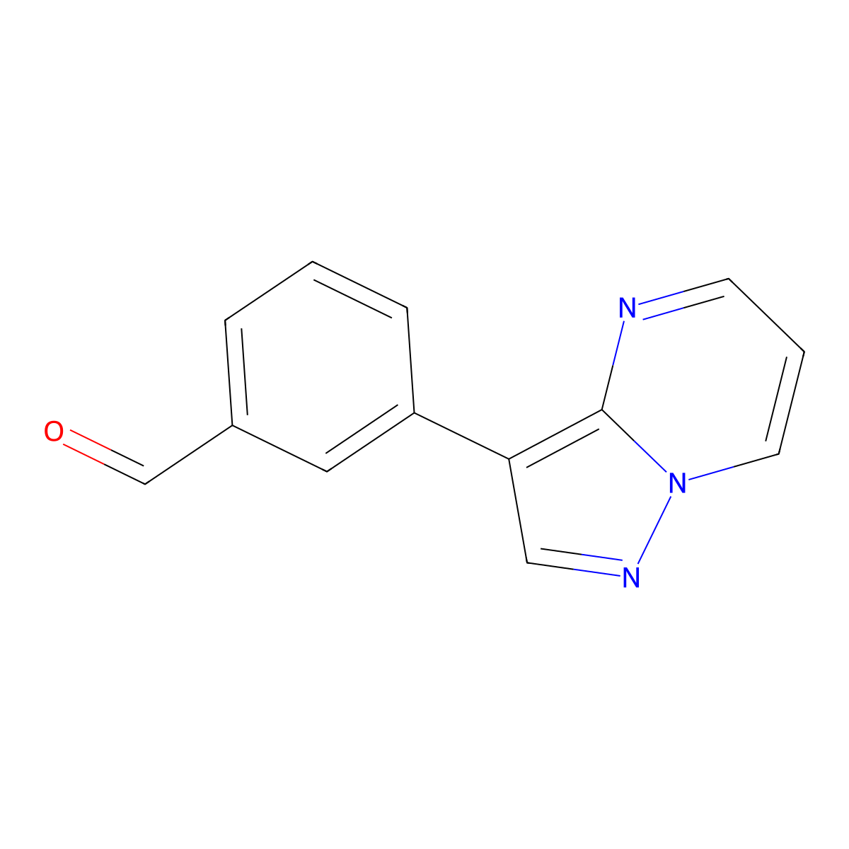 3-{Pyrazolo[1,5-a]pyrimidin-3-yl}benzaldehyde molecular structure, CAS 2137545-85-6