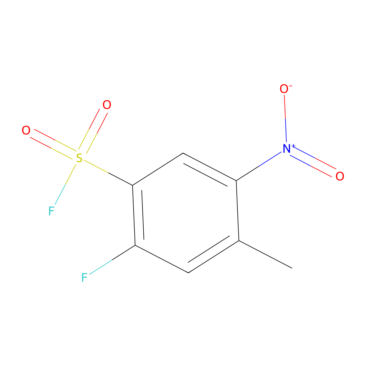 2-Fluoro-4-methyl-5-nitrobenzene-1-sulfonyl fluoride molecular structure, CAS 2137546-21-3
