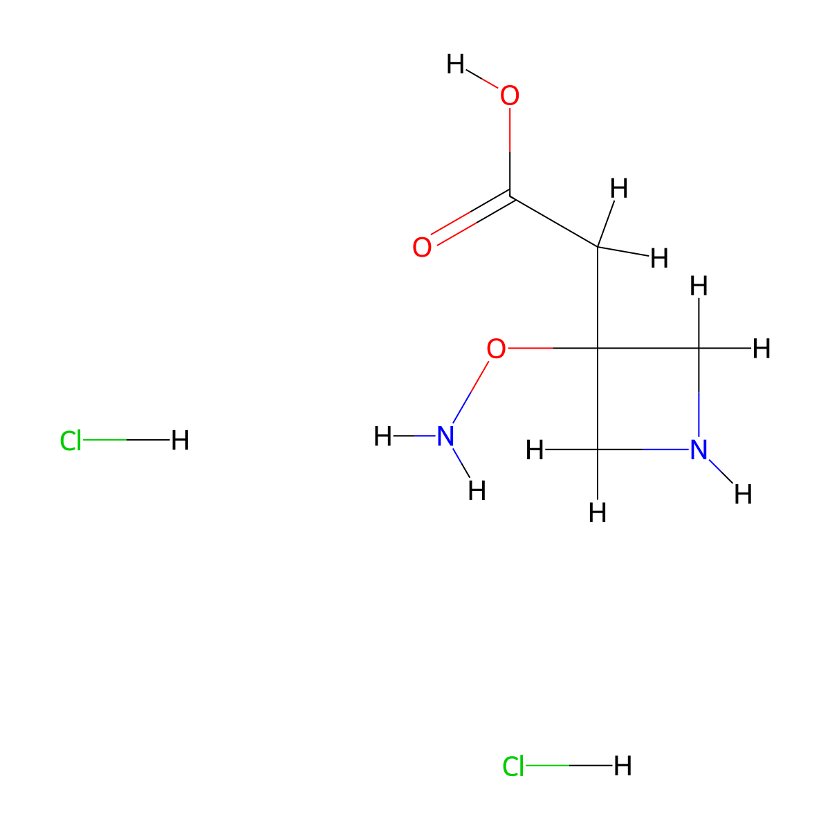 2-(3-(Aminooxy)azetidin-3-yl)acetic acid dihydrochloride molecular structure, CAS 2137547-37-4